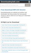 How downloadmp3all.com looks like on a mobile device such as an iPhone.