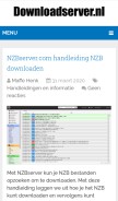 How downloadserver.nl looks like on a mobile device such as an iPhone.