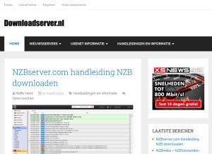How downloadserver.nl looks like on a tablet such as an iPad.