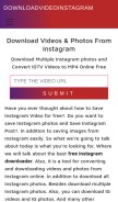 How downloadvideoinstagram.net looks like on a mobile device such as an iPhone.
