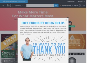 How downloadyouthministry.com looks like on a tablet such as an iPad.