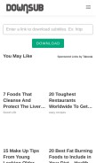How downsub.com looks like on a mobile device such as an iPhone.