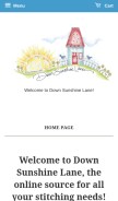 How downsunshinelane.com looks like on a mobile device such as an iPhone.