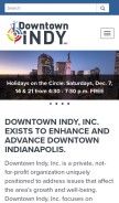 How downtownindy.org looks like on a mobile device such as an iPhone.