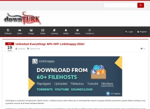 How downturk.net looks like on a tablet such as an iPad.