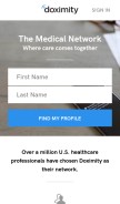 How doximity.com looks like on a mobile device such as an iPhone.