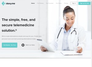 How doxy.me looks like on a tablet such as an iPad.