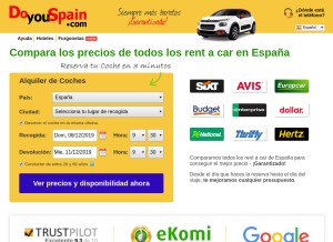 How doyouspain.es looks like on a tablet such as an iPad.