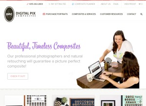 How dpcpix.com looks like on a tablet such as an iPad.