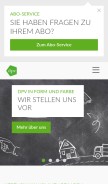 How dpv.de looks like on a mobile device such as an iPhone.