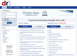 How dr1.com looks like on a tablet such as an iPad.