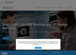 How draftsight.com looks like on a tablet such as an iPad.