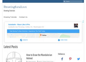 How drawingforall.net looks like on a tablet such as an iPad.