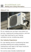 How drcooldrheat.com looks like on a mobile device such as an iPhone.
