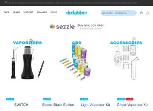How drdabber.com looks like on a tablet such as an iPad.
