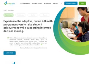 How dreambox.com looks like on a tablet such as an iPad.
