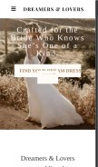 How dreamersandlovers.com looks like on a mobile device such as an iPhone.