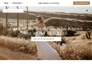 How dreamersandlovers.com looks like on a tablet such as an iPad.