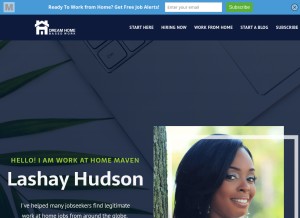 How dreamhomebasedwork.com looks like on a tablet such as an iPad.