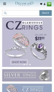 How dreamlandjewelry.com looks like on a mobile device such as an iPhone.