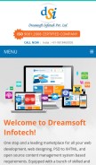 How dreamsoftinfotech.com looks like on a mobile device such as an iPhone.