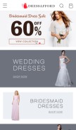 How dressafford.com looks like on a mobile device such as an iPhone.
