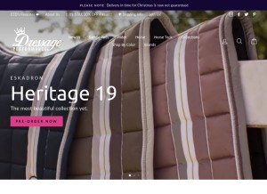 How dressageperformance.shop looks like on a tablet such as an iPad.