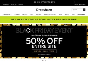 How dressbarn.com looks like on a tablet such as an iPad.