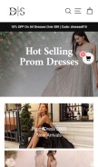 How dressself.com looks like on a mobile device such as an iPhone.