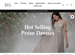 How dressself.com looks like on a tablet such as an iPad.