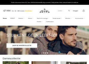 How dressyourparents.com looks like on a tablet such as an iPad.