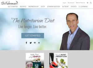 How drfuhrman.com looks like on a tablet such as an iPad.