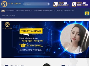 How drhuygiang.vn looks like on a tablet such as an iPad.