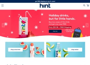 How drinkhint.com looks like on a tablet such as an iPad.