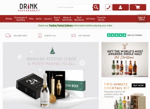 How drinksupermarket.com looks like on a tablet such as an iPad.