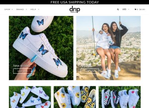 How dripcreationz.com looks like on a tablet such as an iPad.