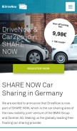 How drive-now.com looks like on a mobile device such as an iPhone.