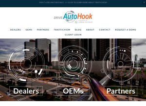 How driveautohook.com looks like on a tablet such as an iPad.