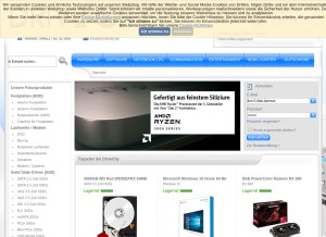 How drivecity.de looks like on a tablet such as an iPad.