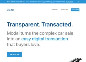 How drivemotors.com looks like on a tablet such as an iPad.