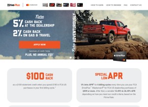 How drivepluscard.com looks like on a tablet such as an iPad.