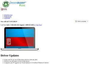 How driveragentplus.com looks like on a tablet such as an iPad.