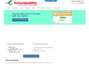 How driveridentifier.com looks like on a tablet such as an iPad.