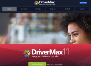 How drivermax.com looks like on a tablet such as an iPad.