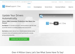 How driversupport.com looks like on a tablet such as an iPad.