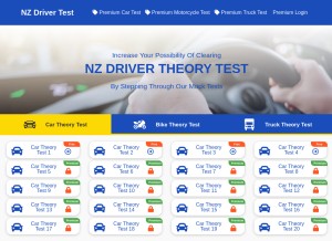 How drivertest.co.nz looks like on a tablet such as an iPad.
