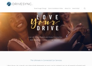 How drivesync.com looks like on a tablet such as an iPad.