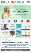 How drlaura.com looks like on a mobile device such as an iPhone.