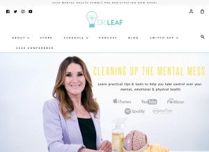 How drleaf.com looks like on a tablet such as an iPad.