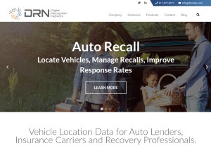 How drndata.com looks like on a tablet such as an iPad.